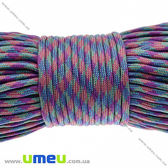 Шнур паракорд семіжільний меланж 4 мм, Різнобарвний (LEN-024934)