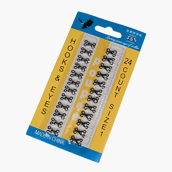 Крючки пришивные металлические, 13 мм, Черные (SEW-054992)