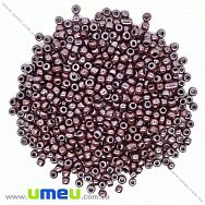 Бисер китайский крупный, 6/0, Бордовый темный перламутровый, 4 мм (BIS-033701)