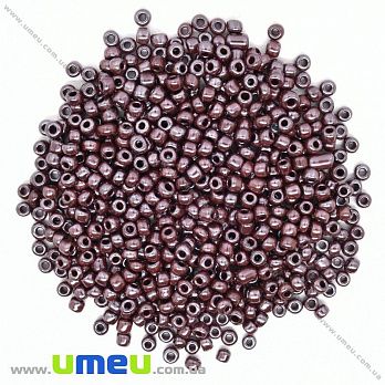 Бисер китайский крупный, 6/0, Бордовый темный перламутровый, 4 мм (BIS-033701)