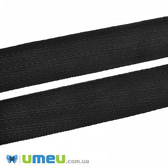 Лента ременная для рюкзаков (стропа) «Ёлочка», 40 мм, Черная (LEN-044347)