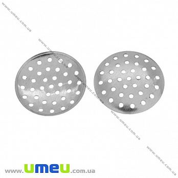 Заготовка Ситечко, 20 мм, Темное серебро (OSN-028405)