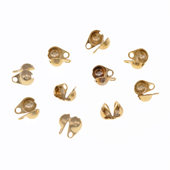 Каллоты из нержавеющей стали, 6х4 мм, Покрытие 18 kt (STL-056205)