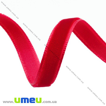 Лента бархатная, 10 мм, Красная (LEN-017044)