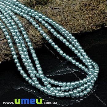 Намистини чеське скло Preciosa Перли 3 мм 70437, Блакитний (BUS-036048)