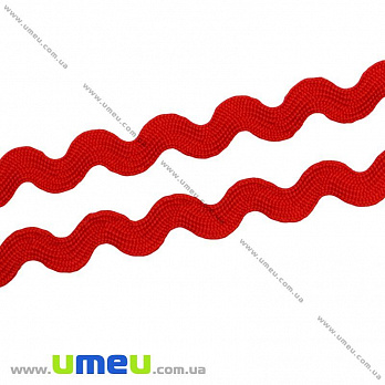 Тесьма вьюнок, 5 мм, Красная (LEN-010390)