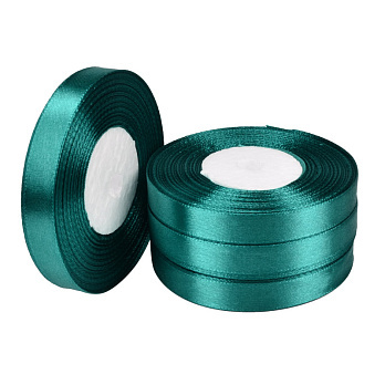 Атласная лента, 10 мм, Изумрудная (LEN-052762)