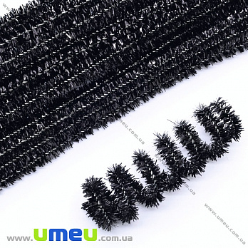 Синельний дріт, Чорний блискучий, 30 см (DIF-033177)