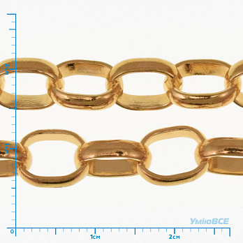 Цепь, Золото, 10,5х8 мм (ZEP-062048)