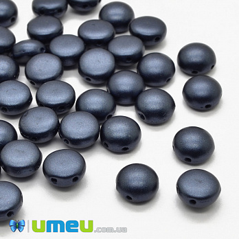 Намистина чеське скло Preciosa Candy 8х5 мм, №02010 / 25042, Синя темна (BUS-040609)