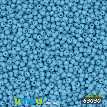 Бисер чешский 12/0, №63030, Голубой, Натуральный (BIS-019760)
