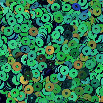 Пайетки Индия круглые плоские, 3 мм, Зеленые AB (PAI-053144)