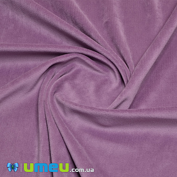 Бархат китайский стрейчевый на интерлоке Плюшевый, Сиреневый, 20х29 см (TKN-040570)