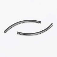 Намистина з нержавіючої сталі Трубочка, 50х4 мм, Темне срібло (STL-055708)