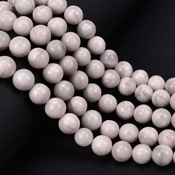 Бусины Агат кружевной (Crazy Agate), Натур. камень, 10,5 мм, Круглые (BUS-051641)