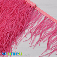 Пір'я страуса на стрічці, 10-15 см, Малинові (PER-040307)