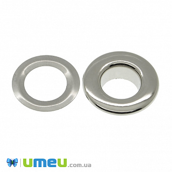 Люверс из нержавеющей стали, 15 мм, Темное серебро (SEW-040234)