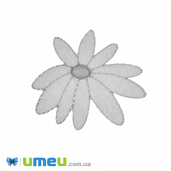 Термоаплікація Ромашка, 6х 5,5 см, Сіра (APL-042409)
