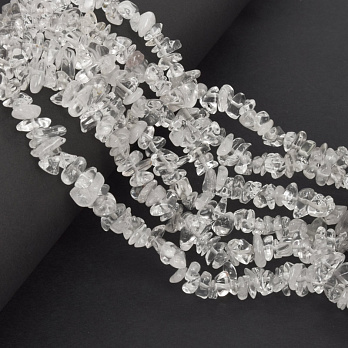 Намистини (скол) Кварц прозорий, Натур. камінь, 5-8 мм (79-80 см) (BUS-057723)