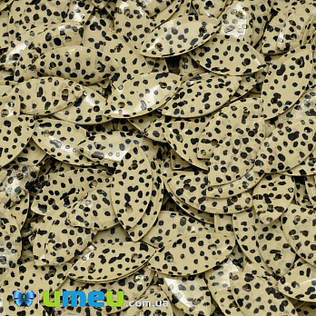 Пайетки Индия лодочка, 14х7 мм, Бежевые (PAI-038079)