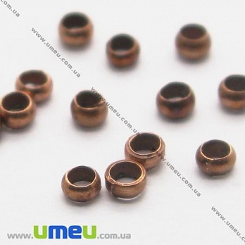 Бусины Стопперы, 2 мм, Круглые, Медь (BUS-006576)