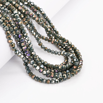 Намистини круглі грановані, 4 мм, Оливкові АВ (BUS-052190)