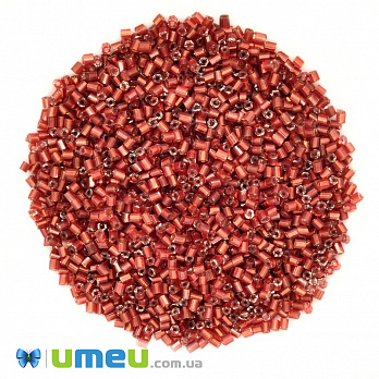 Бисер китайский рубка, 2,2 мм, Красный блестящий (BIS-037758)