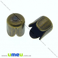 Колпачок металлический, 8х7 мм, Античная бронза (OBN-012210)