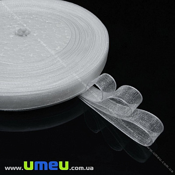 Лента из органзы, 10 мм, Белая (LEN-000378)