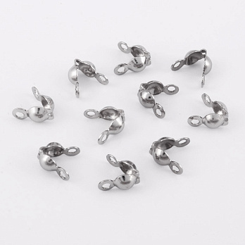 Каллоты из нержавеющей стали, 8х4 мм, Темное серебро (STL-055913)