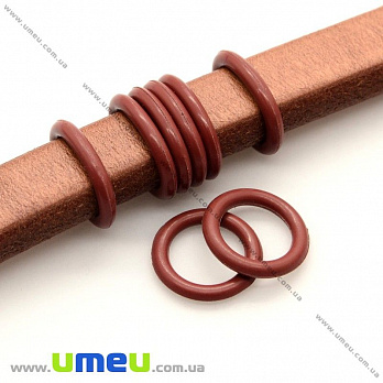 Гумові колечка-стоппери для браслета, 12 мм, Коричневі (BUS-009866)