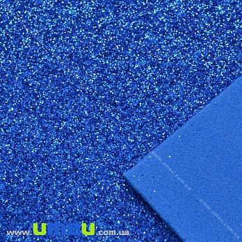 Фоаміран глітерний, 2 мм, Синій, 20х30 см (FOM-037068)