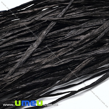 Рафия 5 мм, Черная глянцевая (KNT-037312)