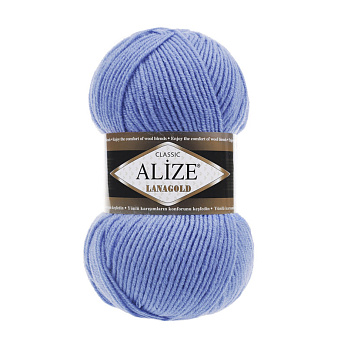 Пряжа Alize Lanagold 100 г, 240 м, Синяя светлая 40 (YAR-025343)