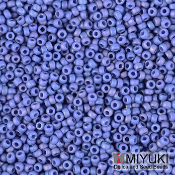 Бисер японский Miyuki круглый RR 15/0 №4704, Синий матовый радужный (BIS-051214)