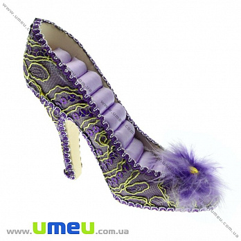 Підставка керамічна для кілець Туфелька, 14х5х11 см, Бузкова (UPK-004395)