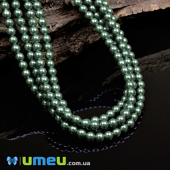 Намистини чеське скло Preciosa Перли 4 мм Pearlescent Green, Зелені (BUS-049421)