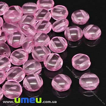 Бусина чешское стекло Preciosa Candy 8х5 мм, №00030/01192, Розовая прозрачная (BUS-036336)