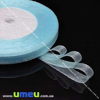 Лента из органзы, 10 мм, Голубая (LEN-000385)
