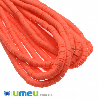 Намистини з полімерної глини, 6 мм, Коралові (BUS-046982)