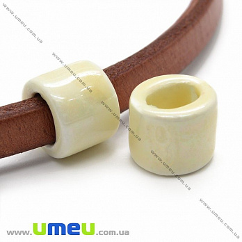 Бусина Regaliz (Licorice) керамическая, 17х14 мм, Желтая светлая (BUS-013598)