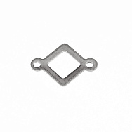 Конектор з нерж. сталі Ромб, 16х12 мм, Темне срібло (STL-055483)