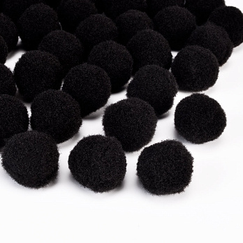 Помпони оксамитові 1,5 см, Чорні (DIF-052573)
