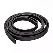 Шнур каучуковый плоский, 6х2 мм, Черный (LEN-053578)