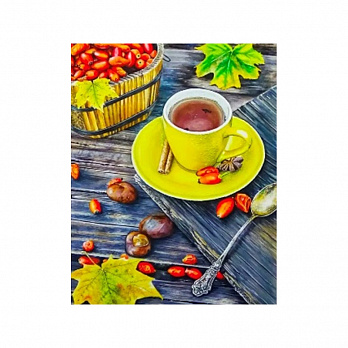 Набор алмазной живописи на подрамнике 30х40 см, Чай с шиповником (SXM-051379)