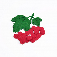 Декоративний виріб із фетру Калина, 8х7,5 см, Червона (FLT-051568)