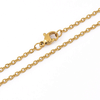 Основа на шию з нерж. ст., Золото, 2 мм, 40 см (STL-005043)