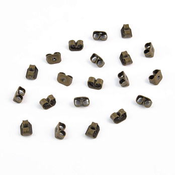 Заглушки для пусет, Антична бронза, 5х4 мм (OSN-058399)
