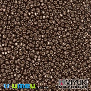Бісер японський Miyuki круглий RR 15/0 №4213, Duracoat Galvanized, Коричневий (BIS-045879)