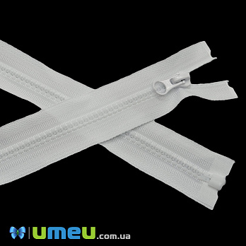 Блискавка (змійка) тракторна роз'ємна 50 см, Тип 5, Біла (ZIP-045432)